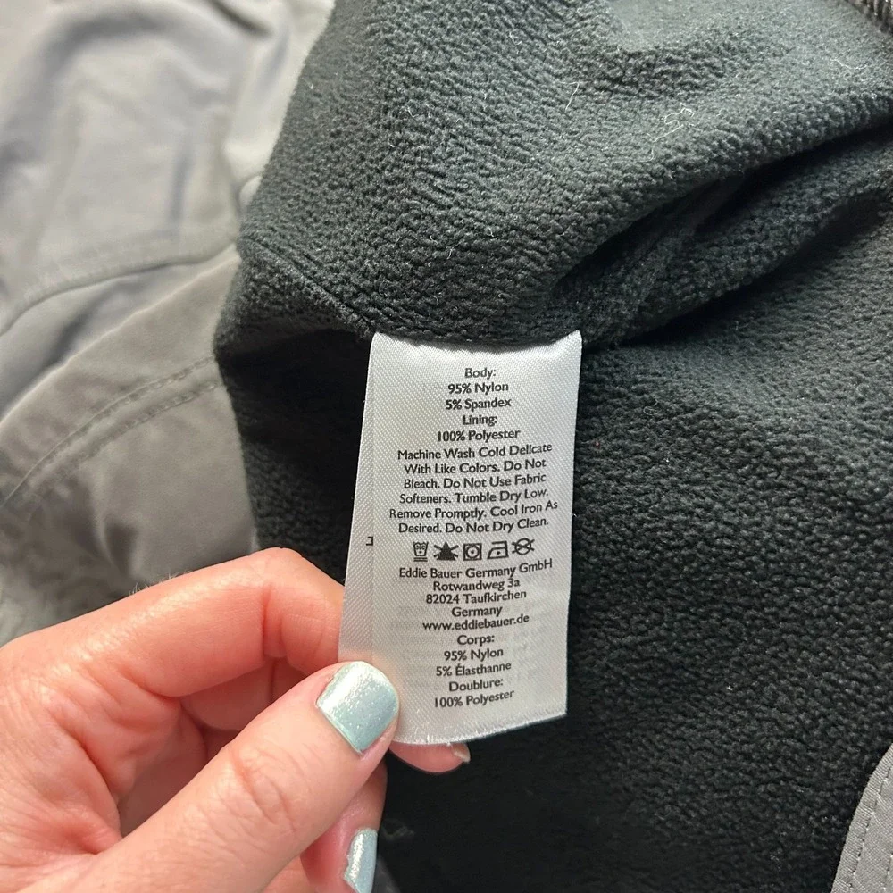 Eddie Bauer Pants Men Gray Guide Pro First Ascent Fleece Lined Cargo 34x32